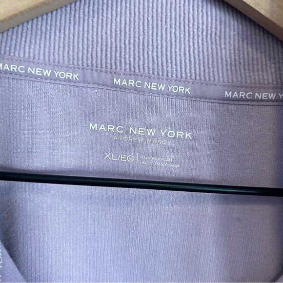 Marc New York Ribbed Quarter Zip Pullover Sweatshirt Purple Size XL - Picture 9 of 10